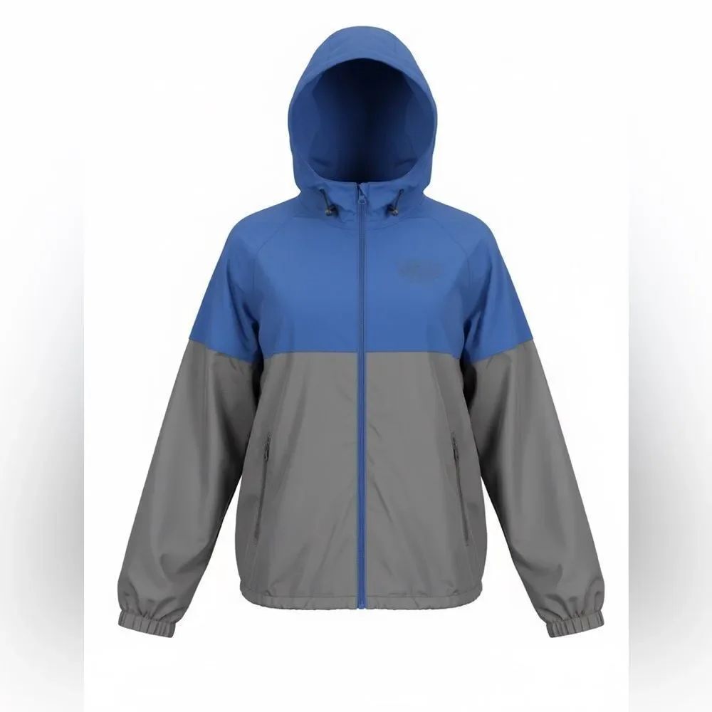 DISNEY PARKS MENS RAIN JACKET BLUE/DARK GRAY SIZE S